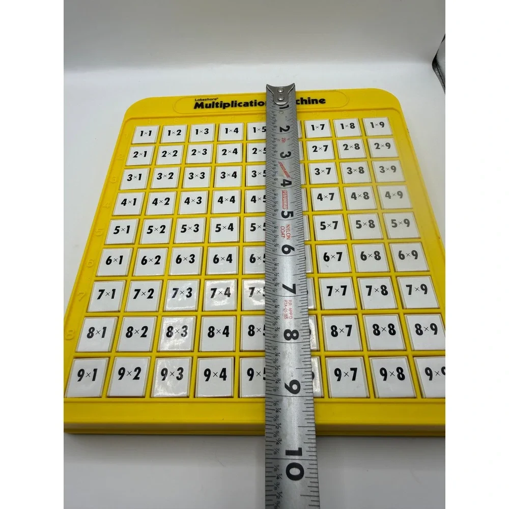Lakeshore Multiplication Machine Math Learning Toy Educational Tool Yellow 1-9